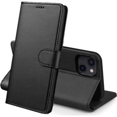 Housse Portefeuille Pour IPhone 13 Mini (5,4") - Cuir Synthétique Bleu Marine, Neuve