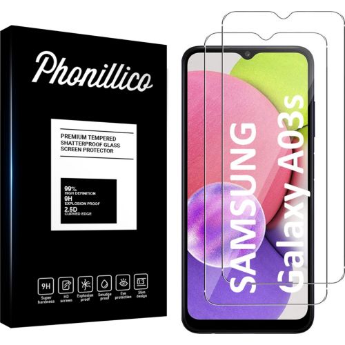 Protège écran PHONILLICO Samsung Galaxy A03S - Verre trempé x2