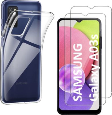 Pack PHONILLICO Samsung Galaxy A03S - Coque + Verre x2