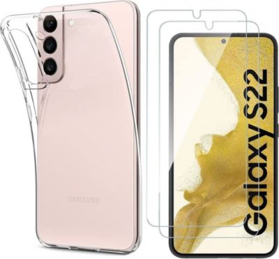 Pack PHONILLICO Samsung Galaxy S22 - Coque + Verre x2