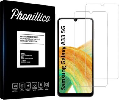 Protège écran PHONILLICO Samsung Galaxy A33 5G - Verre trempé x2