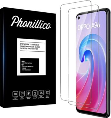 Protège écran PHONILLICO OPPO A96 - Verre trempé x2 Protège écran PHONILLICO OPPO A96 - Verre trempé x2