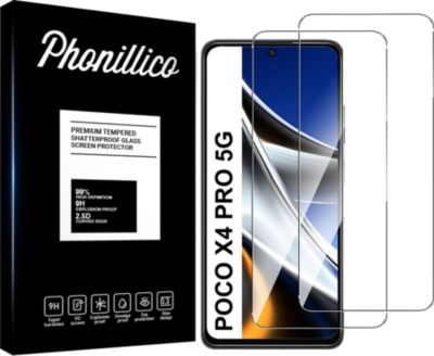 Protège écran PHONILLICO Xiaomi Poco X4 Pro 5G - Verre trempé x2 Protège écran PHONILLICO Xiaomi Poco X4 Pro 5G - Verre trempé x2