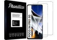 Protège écran PHONILLICO Xiaomi Poco X4 Pro 5G - Verre trempé x2