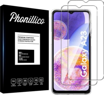 Protège écran PHONILLICO Samsung Galaxy A23 - Verre trempé x2