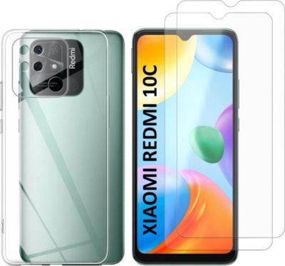 Pack PHONILLICO Xiaomi Redmi 10C - Coque + Verre x2 Pack PHONILLICO Xiaomi Redmi 10C - Coque + Verre x2
