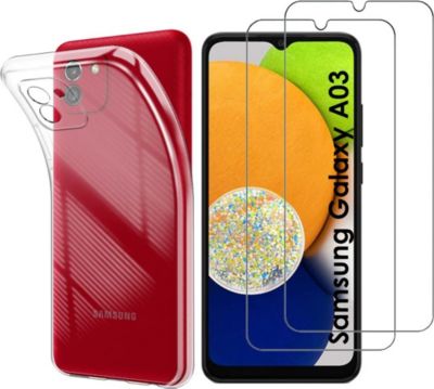 Pack PHONILLICO Samsung Galaxy A03 - Coque + Verre x2 Pack PHONILLICO Samsung Galaxy A03 - Coque + Verre x2