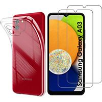 Pack PHONILLICO Samsung Galaxy A03 - Coque + Verre x2