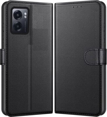 Etui PHONILLICO OPPO A77 5G - Rabat Portefeuille Noir