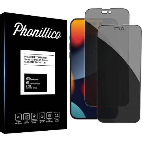 Protège écran PHONILLICO iPhone 14 Pro Max -Verre Anti Espion x2