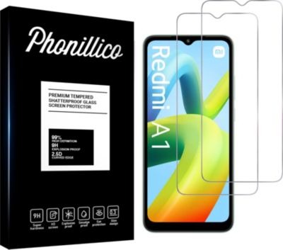 Protège écran PHONILLICO Xiaomi Redmi A1 - Verre trempé x2