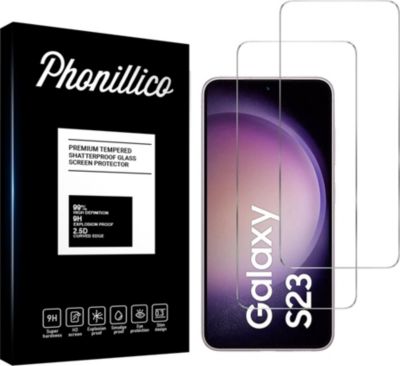 Protège écran PHONILLICO Samsung Galaxy S23 - Verre trempé x2