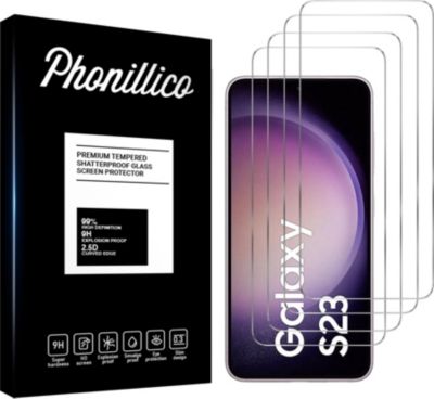 Protège écran PHONILLICO Samsung Galaxy S23 - Verre trempé x4