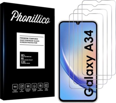 Protège écran PHONILLICO Samsung Galaxy A34 5G - Verre x4