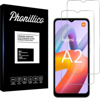 Protège écran PHONILLICO Xiaomi Redmi A2 - Verre trempé x2 Protège écran PHONILLICO Xiaomi Redmi A2 - Verre trempé x2