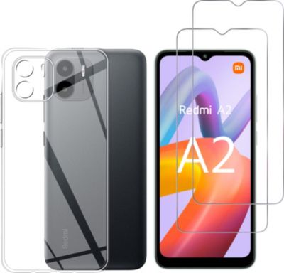 Pack PHONILLICO Xiaomi Redmi A2 - Coque+Verre trempé x2 Pack PHONILLICO Xiaomi Redmi A2 - Coque+Verre trempé x2