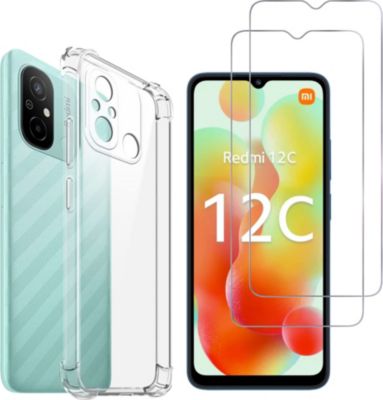 Pack PHONILLICO Xiaomi Redmi 12C - Coque+Verre trempé x2