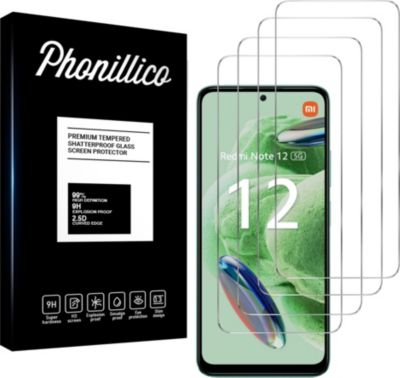 Protège écran PHONILLICO Xiaomi Redmi Note 12 5G- Verre trempé x4