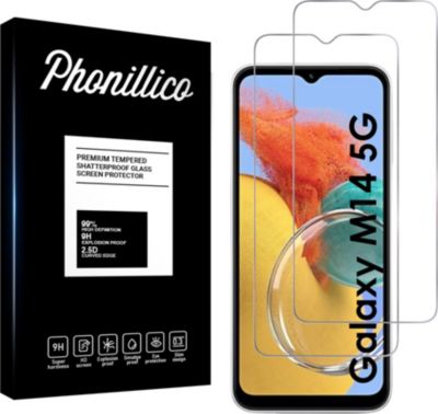 Protège écran PHONILLICO Samsung Galaxy M14 - Verre trempé x2