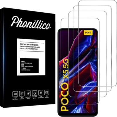 Protège écran PHONILLICO Xiaomi Poco X5 5G - Verre trempé x4 Protège écran PHONILLICO Xiaomi Poco X5 5G - Verre trempé x4