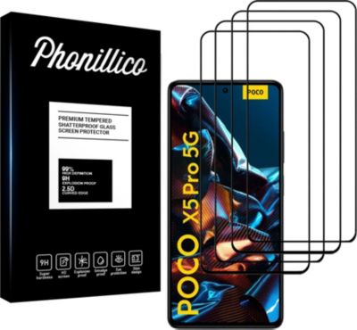 Protège écran PHONILLICO Xiaomi Poco X5 Pro 5G - Verre trempé x4 Protège écran PHONILLICO Xiaomi Poco X5 Pro 5G - Verre trempé x4