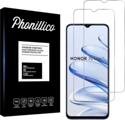 Protège écran PHONILLICO Honor 70 Lite - Verre trempé x2