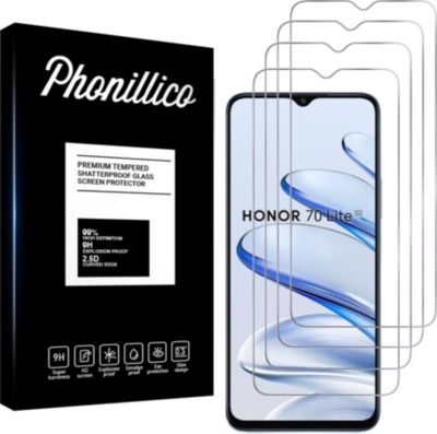 Protège écran PHONILLICO Honor 70 Lite - Verre trempé x4 Protège écran PHONILLICO Honor 70 Lite - Verre trempé x4