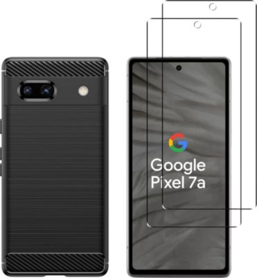 Pack PHONILLICO Google Pixel 7a - Antichoc Noir + Verres Pack PHONILLICO Google Pixel 7a - Antichoc Noir + Verres