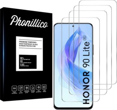 Protège écran PHONILLICO Honor 90 Lite - Verre Trempé x4