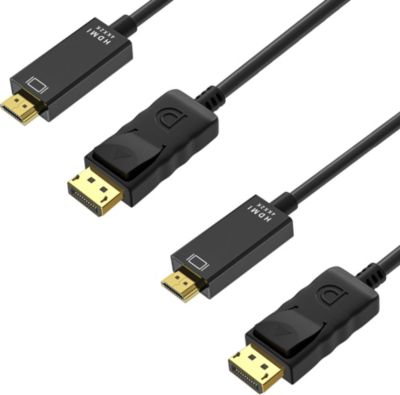 Câble DisplayPort PHONILLICO 4K DisplayPort vers HDMI 1,8 mètres