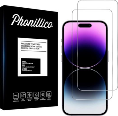 Protège écran PHONILLICO iPhone 15 Plus - Verre trempé X2 Protège écran PHONILLICO iPhone 15 Plus - Verre trempé X2