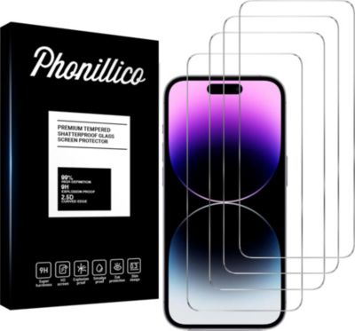 Protège écran PHONILLICO iPhone 15 Plus - Verre trempé X4 Protège écran PHONILLICO iPhone 15 Plus - Verre trempé X4