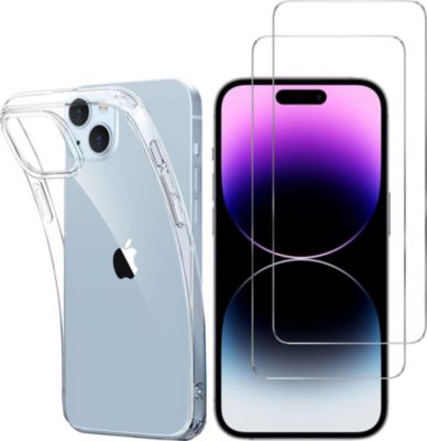 Pack PHONILLICO iPhone 15 Plus - Coque + Verre trempé Pack PHONILLICO iPhone 15 Plus - Coque + Verre trempé