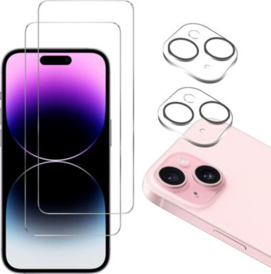 Pack PHONILLICO iPhone 15 Plus - Verre trempé + caméra