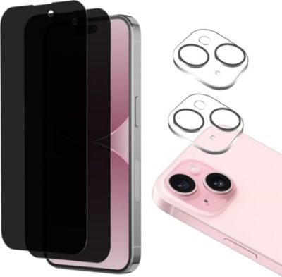 Pack PHONILLICO iPhone 15 Plus - Verre espion + caméra