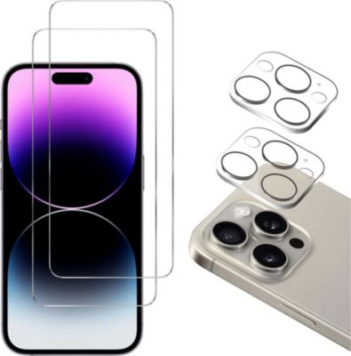 Pack PHONILLICO iPhone 15 Pro Max - Verre trempé +caméra