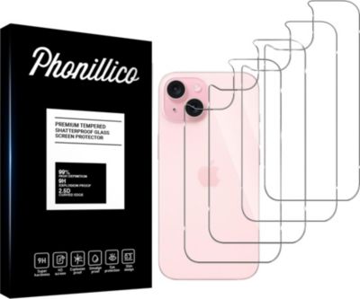 PHONILLICO iPhone 15 - Verre trempé x4