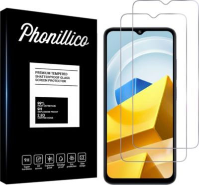 Protège écran PHONILLICO Xiaomi Poco M5 4G - Verre trempé x2