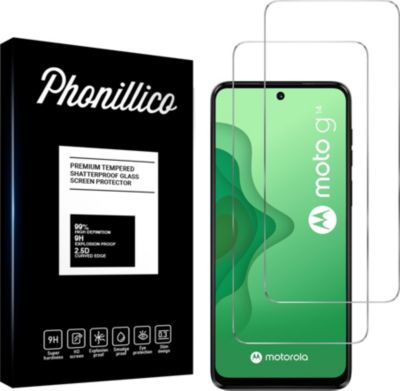 Protège écran PHONILLICO Motorola Moto G14 - Verre trempé x2