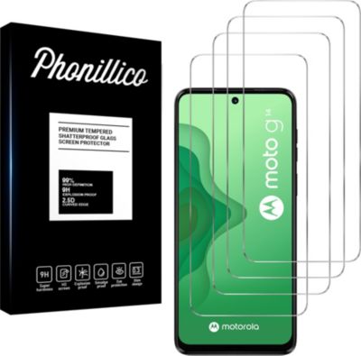 Protège écran PHONILLICO Motorola Moto G14 - Verre trempé x4 Protège écran PHONILLICO Motorola Moto G14 - Verre trempé x4