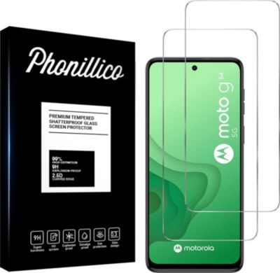 Protège écran PHONILLICO Motorola Moto G54 - Verre trempé x2