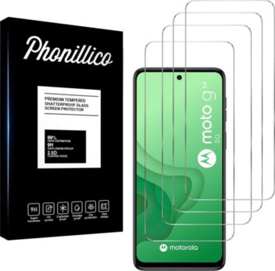 Protège écran PHONILLICO Motorola Moto G54 - Verre trempé x4
