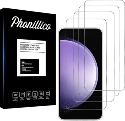 Protège écran PHONILLICO Samsung Galaxy S23 FE - Verre trempé x4