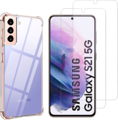 Pack PHONILLICO Samsung Galaxy S21 5G - Coque + verre
