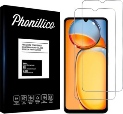 Protège écran PHONILLICO Xiaomi Redmi 13C - Verre trempé x2 Protège écran PHONILLICO Xiaomi Redmi 13C - Verre trempé x2