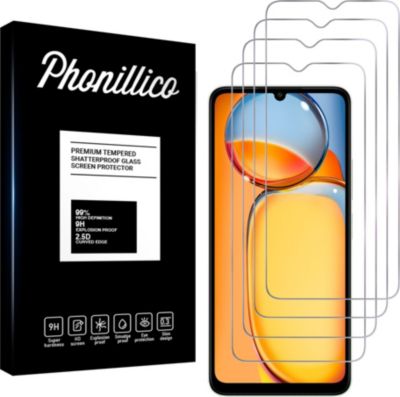 Protège écran PHONILLICO Xiaomi Redmi 13C - Verre trempé x4