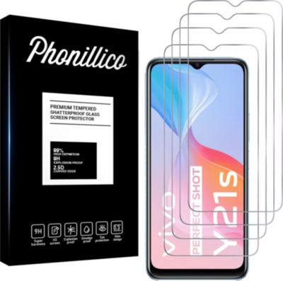 Protège écran PHONILLICO Vivo Y21S - Verre trempé x4 Protège écran PHONILLICO Vivo Y21S - Verre trempé x4