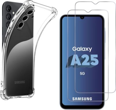 Pack PHONILLICO Samsung Galaxy A25 5G - Coque + verres Pack PHONILLICO Samsung Galaxy A25 5G - Coque + verres