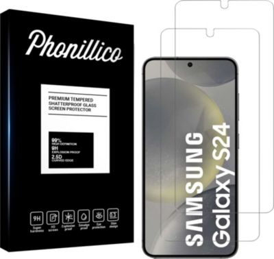 Protège écran PHONILLICO Samsung Galaxy S24 - Verre trempé x2 Protège écran PHONILLICO Samsung Galaxy S24 - Verre trempé x2