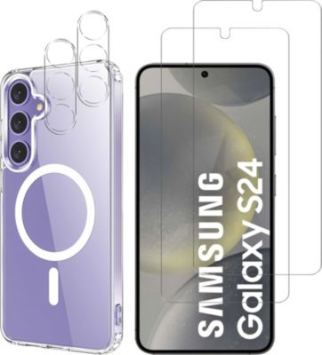 Pack PHONILLICO Samsung Galaxy S24 - Coque+Verre trempé